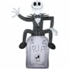 Gemmy Airblown Inflatable Jack Skellington on Tombstone, Self-Inflates, G-74039