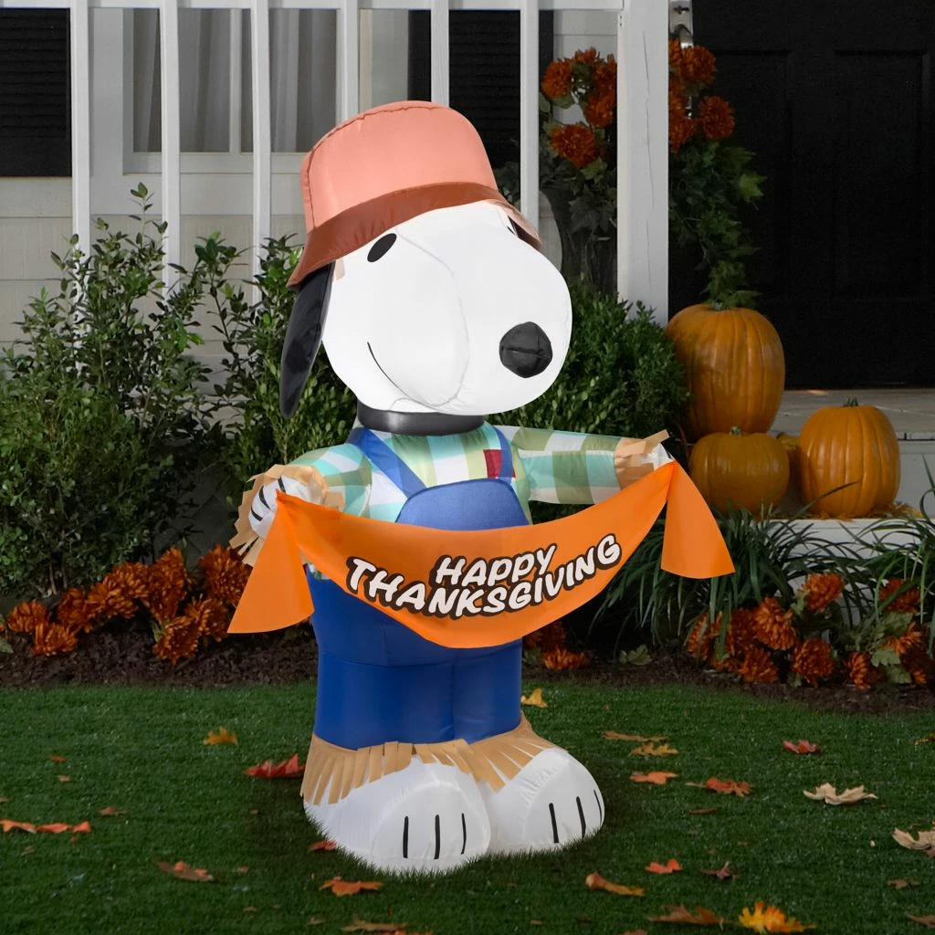 Gemmy Airblown Inflatable Snoopy as Scarecrow, Self-Inflates, G-70445 4 Gemmy Airblown Inflatable Snoopy as Scarecrow, Self-Inflates, G-70445 - Image 2