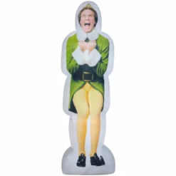 Gemmy Photorealistic Airblown Excited Buddy the Elf Christmas Inflatable Decor, G-110799