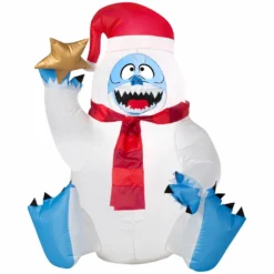 Gemmy Airblown-Sitting Bumble Holding Star Inflatable Decor, G-37179