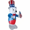 Gemmy Airblown Inflatable Fourth of July White Bear, 6 ft., G-49624 2 Gemmy Airblown Inflatable Fourth of July White Bear, 6 ft., G-49624 -Gemmy Sale Store 1485538