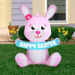 Gemmy Airblown Outdoor Happy Easter Pink Bunny Inflatable 5 Gemmy Airblown Outdoor Happy Easter Pink Bunny Inflatable -Gemmy Sale Store 1486425 A1