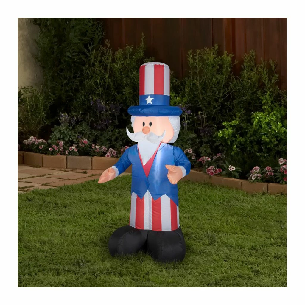 Gemmy Outdoor Airblown Inflatable Uncle Sam, 4 ft., G-44244 4 Gemmy Outdoor Airblown Inflatable Uncle Sam, 4 ft., G-44244 - Image 2