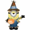 Gemmy 3 ft. Airblown Inflatable Stuart with Thanksgiving Banner and Pumpkin, G-226228 -Gemmy Sale Store 1539071