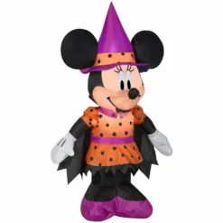 Gemmy Air-Blown Minnie as Witch Inflatable, Self-Inflates, G-222500