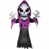 Gemmy Airblown Inflatable Skeleton Reaper Decoration with Red LED Eyes, Self-Inflates, Lights Up, G-221979 2 Gemmy Airblown Inflatable Skeleton Reaper Decoration with Red LED Eyes, Self-Inflates, Lights Up, G-221979 -Gemmy Sale Store 1547597