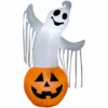 Gemmy Air-Blown Ghost in a Pumpkin Inflatable, Self-Inflates -Gemmy Sale Store 1547636
