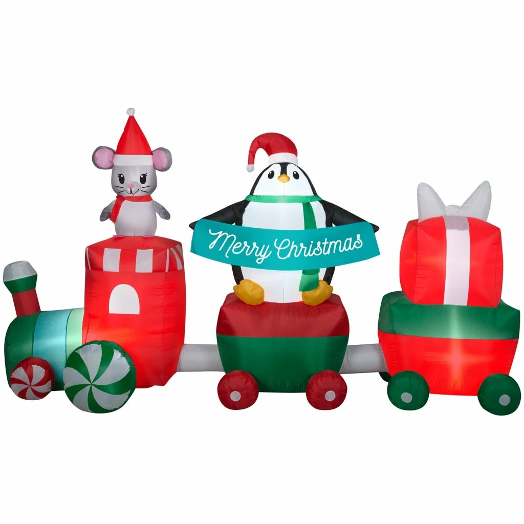 Gemmy Airblown Inflatable Christmas Train Scene 3 Gemmy Airblown Inflatable Christmas Train Scene