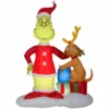 Gemmy Airblown Inflatable Grinch and Max with Presents -Gemmy Sale Store 1572848
