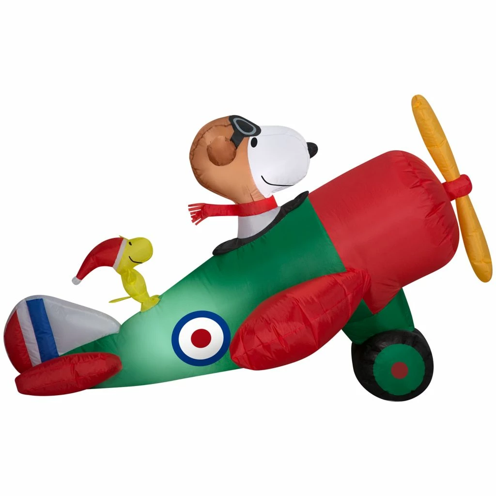 Gemmy Airblown Inflatable Snoopy in an Airplane Scene 3 Gemmy Airblown Inflatable Snoopy in an Airplane Scene
