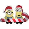 Gemmy Airblown Inflatable Minions Carrying Candy Cane -Gemmy Sale Store 1572850