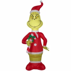 Gemmy Sale Store 29 Gemmy Airblown Grinch with Red and White Candy Cane Decor, G-114904