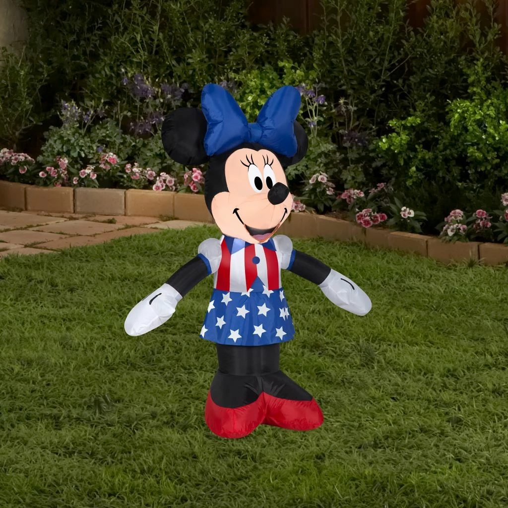 Gemmy Airblown Patriotic Minnie Mouse Decor 4 Gemmy Airblown Patriotic Minnie Mouse Decor - Image 2