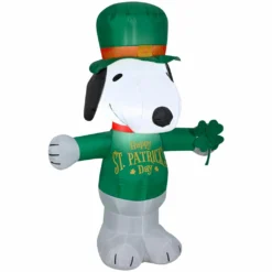 Gemmy Airblown St. Patrick's Day Snoopy Decor