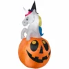 Gemmy Airblown-Unicorn with Color Changing Horn in a Pumpkin Inflatable Decoration, G-223128 -Gemmy Sale Store 1694668