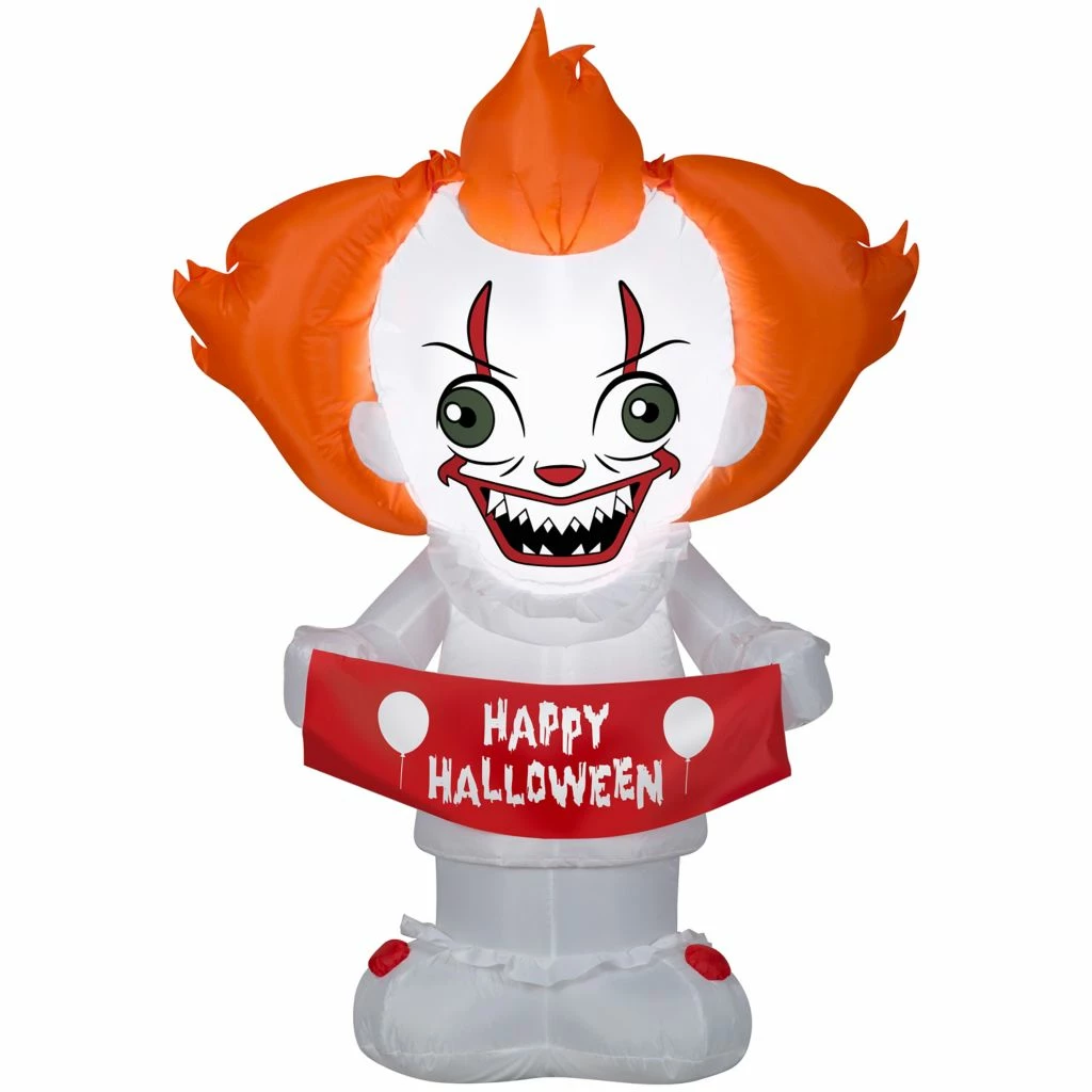 Gemmy Airblown Stylized Pennywise Inflatable Decoration, G-225884 3 Gemmy Airblown Stylized Pennywise Inflatable Decoration, G-225884