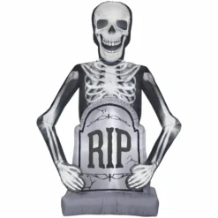 Gemmy Photorealistic Airblown Skeleton with Tombstone Inflatable Decoration, G-228102