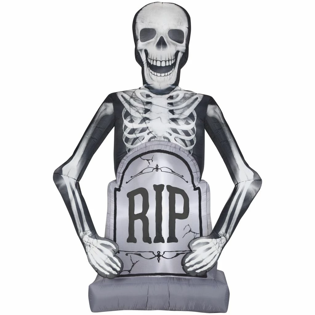 Gemmy Photorealistic Airblown Skeleton with Tombstone Inflatable Decoration, G-228102 3 Gemmy Photorealistic Airblown Skeleton with Tombstone Inflatable Decoration, G-228102