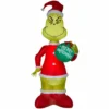 Gemmy Airblown Inflatable Grinch with Ornament, Giant Size, Dr. Seuss -Gemmy Sale Store 1736974
