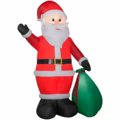 Gemmy Airblown Inflatable Extra Bright Inflatable Santa