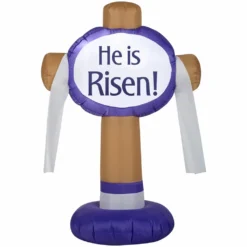 Gemmy Airblown-Outdoor "He Is Risen" Easter Sign, Small, G-41730