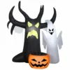 Gemmy Airblown Inflatable Ghost and Tree with Jack-O'-Lantern Candy Bowl Scene 2 Gemmy Airblown Inflatable Ghost and Tree with Jack-O'-Lantern Candy Bowl Scene -Gemmy Sale Store 1904168