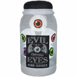 New! Gemmy Airblown Inflatable Flashing-Evil Eye Jar