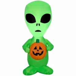 Gemmy Airblown Inflatable Alien with Jack-O'-Lantern