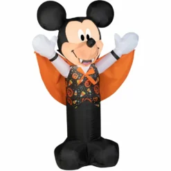 New! Gemmy Airblown Inflatable Mickey Mouse as Vampire with Candy Toss Vest