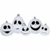 New! Gemmy Airblown Inflatable Jack Skellington White Pumpkin Faces Collection Scene -Gemmy Sale Store 1904209