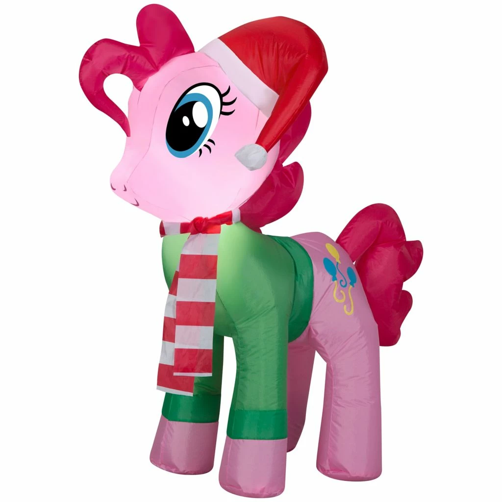 New! Gemmy Airblown Inflatable Pinkie Pie with Santa Hat and Green Sweater, G-111137 3 New! Gemmy Airblown Inflatable Pinkie Pie with Santa Hat and Green Sweater, G-111137