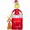 New! Gemmy Animated Airblown Inflatable Grinch in Chimney, G-111590 1 New! Gemmy Animated Airblown Inflatable Grinch in Chimney, G-111590 -Gemmy Sale Store 1935118