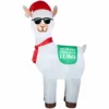 New! Gemmy Airblown Inflatable No Drama Fa-La-La-La Christmas Llama, G-117301 -Gemmy Sale Store 1935136