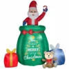 New! Gemmy Giant Animated Airblown Inflatable Santa in a Gift Bag, G-117809 2 New! Gemmy Giant Animated Airblown Inflatable Santa in a Gift Bag, G-117809 -Gemmy Sale Store 1935143