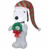 New! Gemmy Airblown Inflatable Snoopy with Wreath, G-119004 -Gemmy Sale Store 1935147