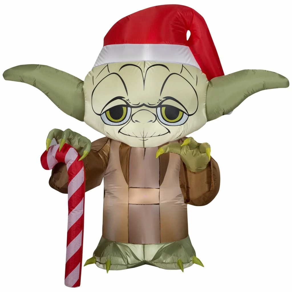 New! Gemmy Airblown Inflatable Yoda with Candy Cane, G-119287 3 New! Gemmy Airblown Inflatable Yoda with Candy Cane, G-119287