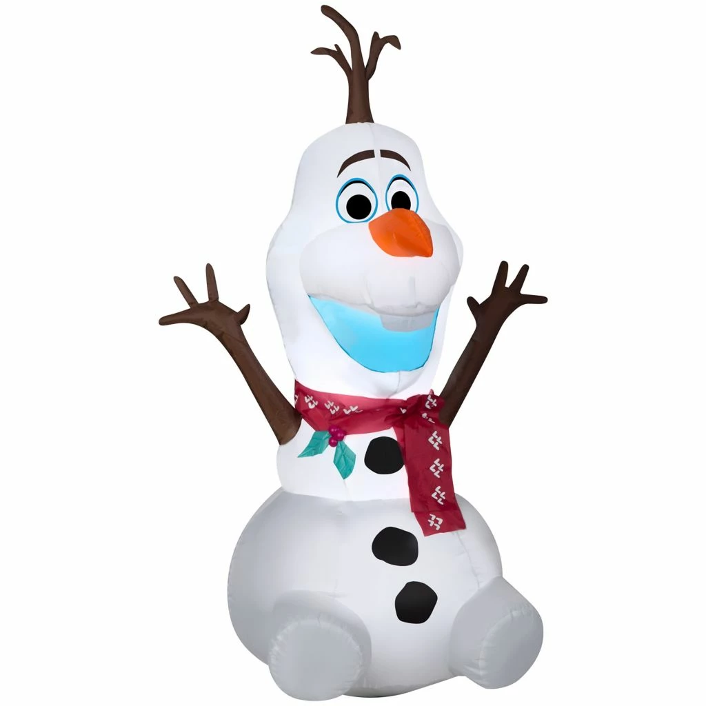 New! Gemmy Airblown Inflatable Olaf with Red Scarf, G-119634 3 New! Gemmy Airblown Inflatable Olaf with Red Scarf, G-119634