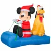 New! Gemmy Airblown Inflatable Mickey Mouse and Pluto Sledding Scene, G-88722 2 New! Gemmy Airblown Inflatable Mickey Mouse and Pluto Sledding Scene, G-88722 -Gemmy Sale Store 1935173